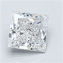 Diamante Natural 1.73 quilates, Princesa , Color D, claridad I1 y certificado GIA