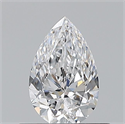 Natural Diamond 0.50 Carats, Pear with  Cut, D Color, VVS2 Clarity and Certified by GIA