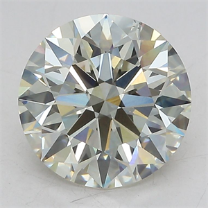 Picture of Lab Grown Diamond 3.14 Carats, Round with Ideal Cut, J Color, VS1 Clarity and Certified by IGI