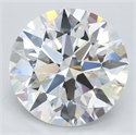 Lab Grown Diamond 3.65 Carats, Round with Excellent Cut, D Color, VVS1 Clarity and Certified by GIA