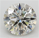 Lab Grown Diamond 3.16 Carats, Round with Ideal Cut, J Color, VS2 Clarity and Certified by IGI