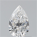 Natural Diamond 0.52 Carats, Pear with  Cut, E Color, VVS2 Clarity and Certified by GIA
