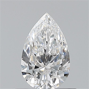 Picture of Natural Diamond 0.52 Carats, Pear with  Cut, E Color, VVS2 Clarity and Certified by GIA