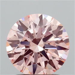 Picture of Lab Grown Diamond 1.50 Carats, Round with Ideal Cut, Fancy Intense Pink Color, VS2 Clarity and Certified by IGI