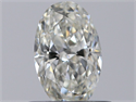Natural Diamond 0.53 Carats, Oval with  Cut, J Color, VVS2 Clarity and Certified by GIA
