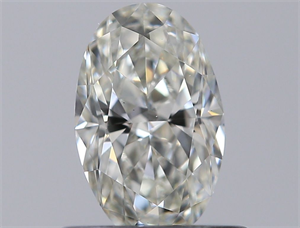 Picture of Natural Diamond 0.53 Carats, Oval with  Cut, J Color, VVS2 Clarity and Certified by GIA
