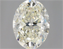 Natural Diamond 0.90 Carats, Oval with  Cut, K Color, VS2 Clarity and Certified by GIA