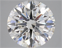 Lab Grown Diamond 5.28 Carats, Round with Ideal Cut, G Color, VS1 Clarity and Certified by IGI