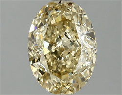 Picture of Lab Grown Diamond 2.10 Carats, Oval with  Cut, Fancy Intense Yellow Color, VS1 Clarity and Certified by IGI