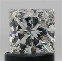 Natural Diamond 0.95 Carats, Princess with  Cut, J Color, I1 Clarity and Certified by GIA