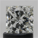 Natural Diamond 0.95 Carats, Princess with  Cut, J Color, I1 Clarity and Certified by GIA