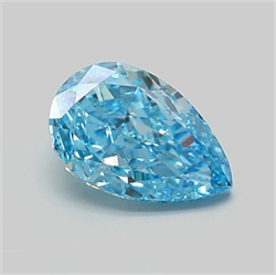 Picture of Lab Grown Diamond 1.79 Carats, Pear with  Cut, Fancy Vivid Blue Color, VVS2 Clarity and Certified by IGI