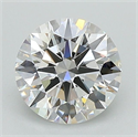 Lab Grown Diamond 1.28 Carats, Round with Ideal Cut, D Color, VS2 Clarity and Certified by IGI