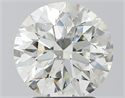 Natural Diamond 2.50 Carats, Round with Excellent Cut, H Color, SI1 Clarity and Certified by IGI