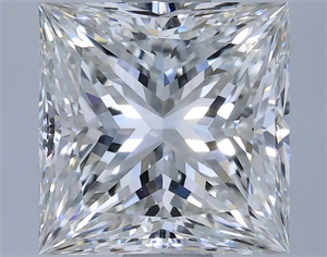 Picture of Natural Diamond 1.04 Carats, Princess with  Cut, F Color, VVS1 Clarity and Certified by GIA