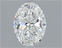 Natural Diamond 0.45 Carats, Oval with  Cut, F Color, VS2 Clarity and Certified by GIA