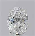 Natural Diamond 1.51 Carats, Oval with  Cut, H Color, SI2 Clarity and Certified by GIA