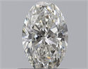 Natural Diamond 0.50 Carats, Oval with  Cut, H Color, SI2 Clarity and Certified by GIA