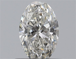 Picture of Natural Diamond 0.50 Carats, Oval with  Cut, H Color, SI2 Clarity and Certified by GIA