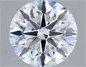 Lab Grown Diamond 2.84 Carats, Round with Ideal Cut, E Color, VVS1 Clarity and Certified by IGI