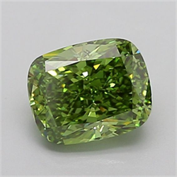 Picture of Lab Grown Diamond 1.98 Carats, CUSHION MODIFIED with  Cut, Fancy Vivid Green Color, VVS2 Clarity and Certified by IGI