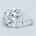 Natural Diamond 2.70 Carats, Pear with  Cut, E Color, SI1 Clarity and Certified by GIA