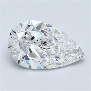 Picture of Natural Diamond 2.70 Carats, Pear with  Cut, E Color, SI1 Clarity and Certified by GIA
