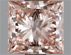 Picture of Lab Grown Diamond 2.00 Carats, Princess with  Cut, Fancy Intense Pink Color, VS1 Clarity and Certified by IGI