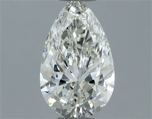 Picture of Natural Diamond 0.52 Carats, Pear with  Cut, H Color, SI1 Clarity and Certified by IGI