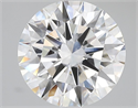 Lab Grown Diamond 4.06 Carats, Round with Ideal Cut, D Color, VVS2 Clarity and Certified by IGI