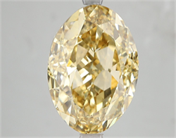 Picture of Lab Grown Diamond 7.10 Carats, Oval with  Cut, Fancy Vivid Yellow Color, VVS2 Clarity and Certified by IGI