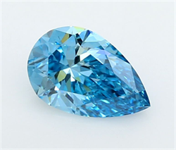 Picture of Lab Grown Diamond 1.56 Carats, Pear with  Cut, Fancy Vivid Blue Color, VVS2 Clarity and Certified by IGI