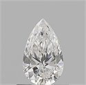 Natural Diamond 0.50 Carats, Pear with  Cut, E Color, VS1 Clarity and Certified by GIA