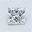 Natural Diamond 1.23 Carats, Princess with  Cut, D Color, VVS1 Clarity and Certified by GIA