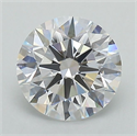 Lab Grown Diamond 1.36 Carats, Round with Ideal Cut, E Color, VS1 Clarity and Certified by IGI