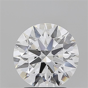 Picture of Lab Grown Diamond 2.10 Carats, Round with Ideal Cut, D Color, IF Clarity and Certified by IGI