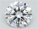 Lab Grown Diamond 3.51 Carats, Round with Ideal Cut, D Color, VS2 Clarity and Certified by IGI