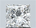 Natural Diamond 1.02 Carats, Princess with  Cut, H Color, VVS1 Clarity and Certified by GIA