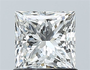 Picture of Natural Diamond 1.02 Carats, Princess with  Cut, H Color, VVS1 Clarity and Certified by GIA