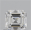 Natural Diamond 0.70 Carats, Asscher with  Cut, D Color, VS2 Clarity and Certified by GIA