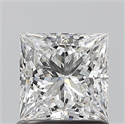 Natural Diamond 1.01 Carats, Princess with  Cut, E Color, VVS1 Clarity and Certified by GIA