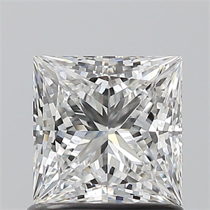 Picture of Natural Diamond 1.01 Carats, Princess with  Cut, E Color, VVS1 Clarity and Certified by GIA