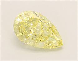 Picture of Lab Grown Diamond 2.06 Carats, Pear with  Cut, Fancy Intense Yellow Color, VVS2 Clarity and Certified by IGI