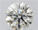 Natural Diamond 0.77 Carats, Round with Excellent Cut, J Color, VVS1 Clarity and Certified by IGI