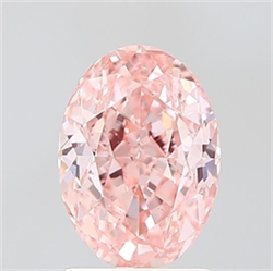 Picture of Lab Grown Diamond 2.06 Carats, Oval with  Cut, Fancy Vivid Pink Color, VS2 Clarity and Certified by IGI