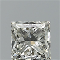 Natural Diamond 0.50 Carats, Princess with  Cut, H Color, VVS1 Clarity and Certified by IGI