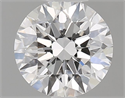 Natural Diamond 0.72 Carats, Round with Excellent Cut, D Color, VVS2 Clarity and Certified by GIA