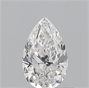 Natural Diamond 0.50 Carats, Pear with  Cut, D Color, VS2 Clarity and Certified by GIA