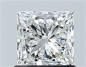 Natural Diamond 1.02 Carats, Princess with  Cut, H Color, VS1 Clarity and Certified by GIA