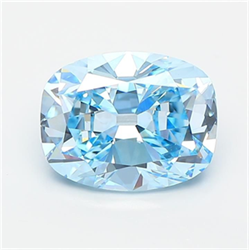 Picture of Lab Grown Diamond 2.71 Carats, Cushion with  Cut, Fancy Vivid Blue Color, VVS2 Clarity and Certified by IGI